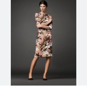 Dolce & Gabbana Painted Flowers Print Knee Length Dress